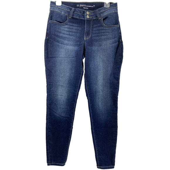 M Jeans Maurices Womens Size M-Reg 28" W Dark Wash Denim Stretch Skinny Mid Rise - Picture 1 of 12